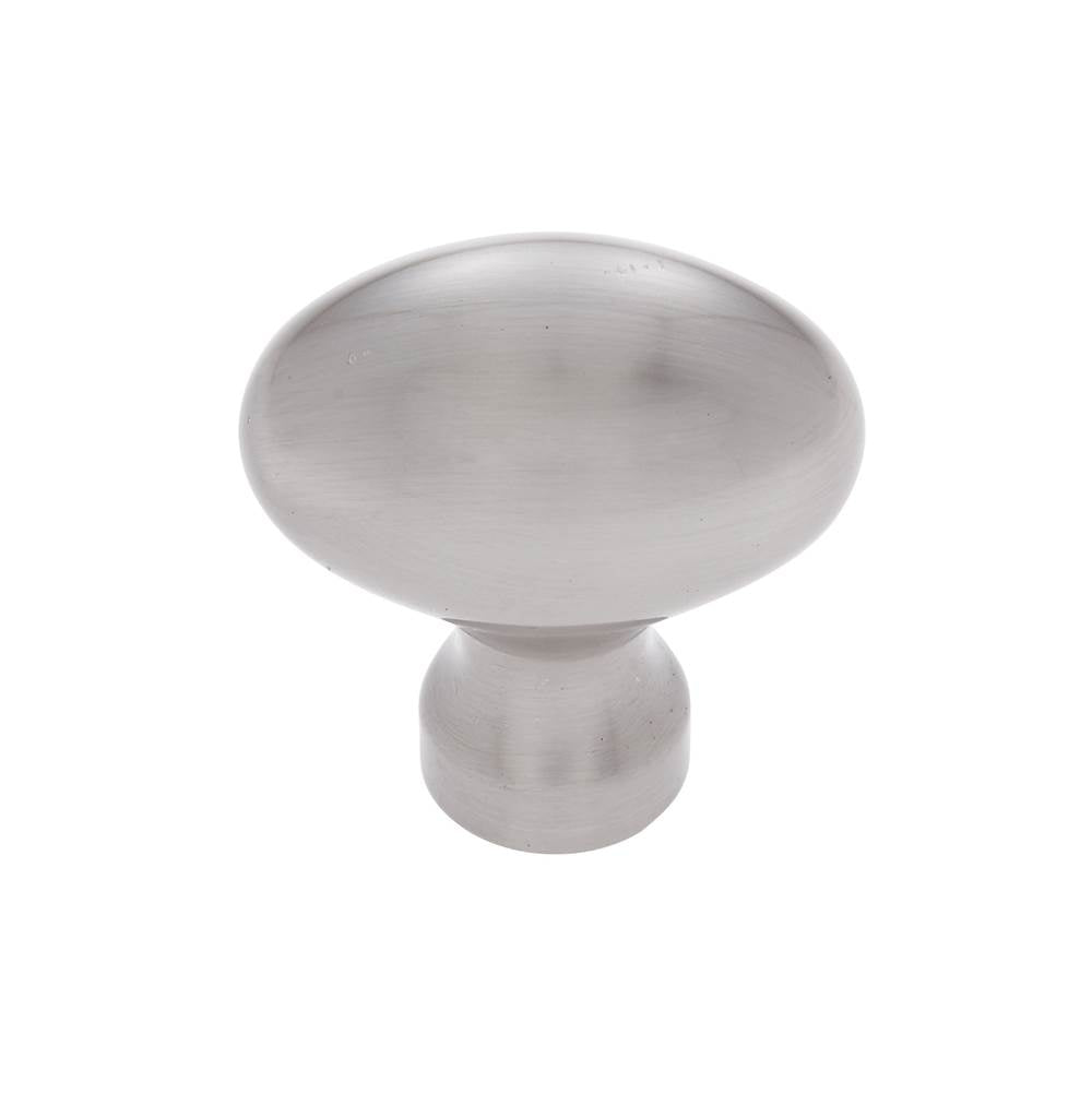 JVJ Hardware - Classic Collection Satin Nickel Finish 1-3/16'' X 3/4'' Football Knob, Composition Solid Brass - Satin Nickel