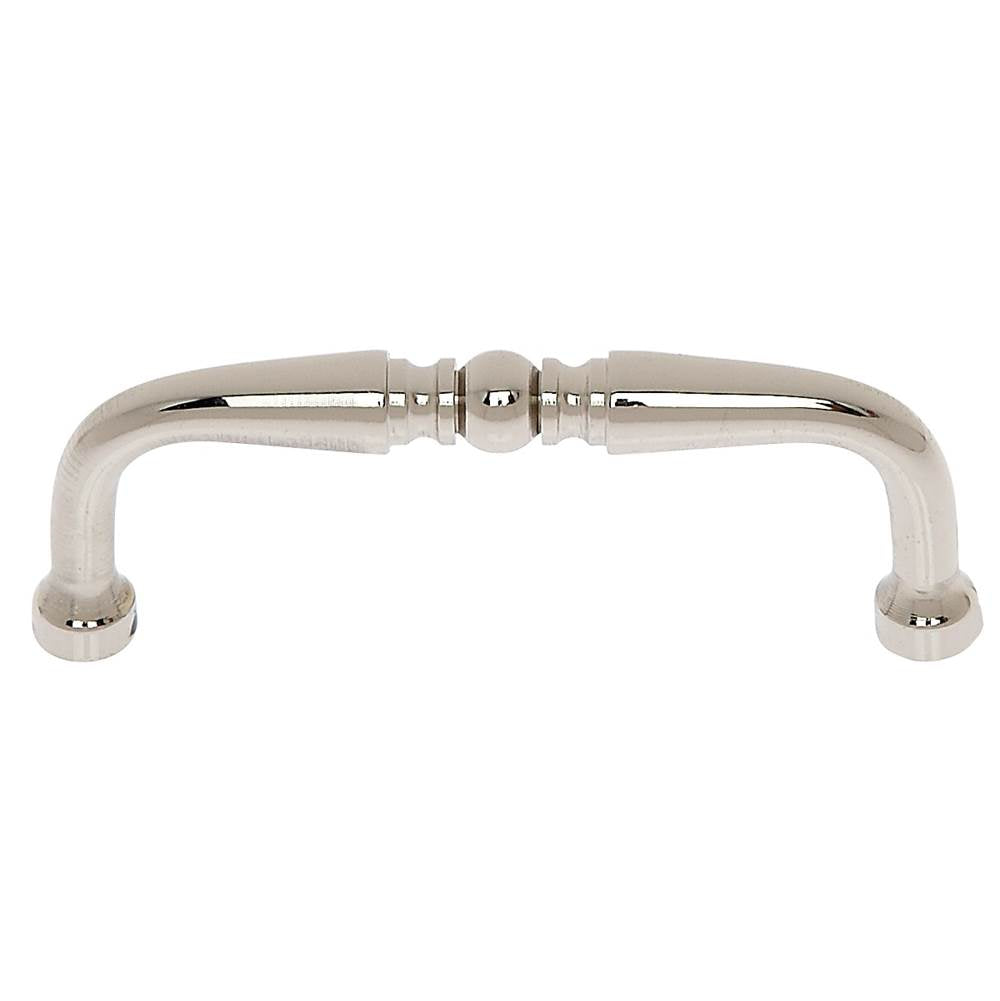 JVJ Hardware - Classic Collection Polished Nickel Finish 3'' c/c Colonial Pull, Composition Solid Brass - Polished Nickel