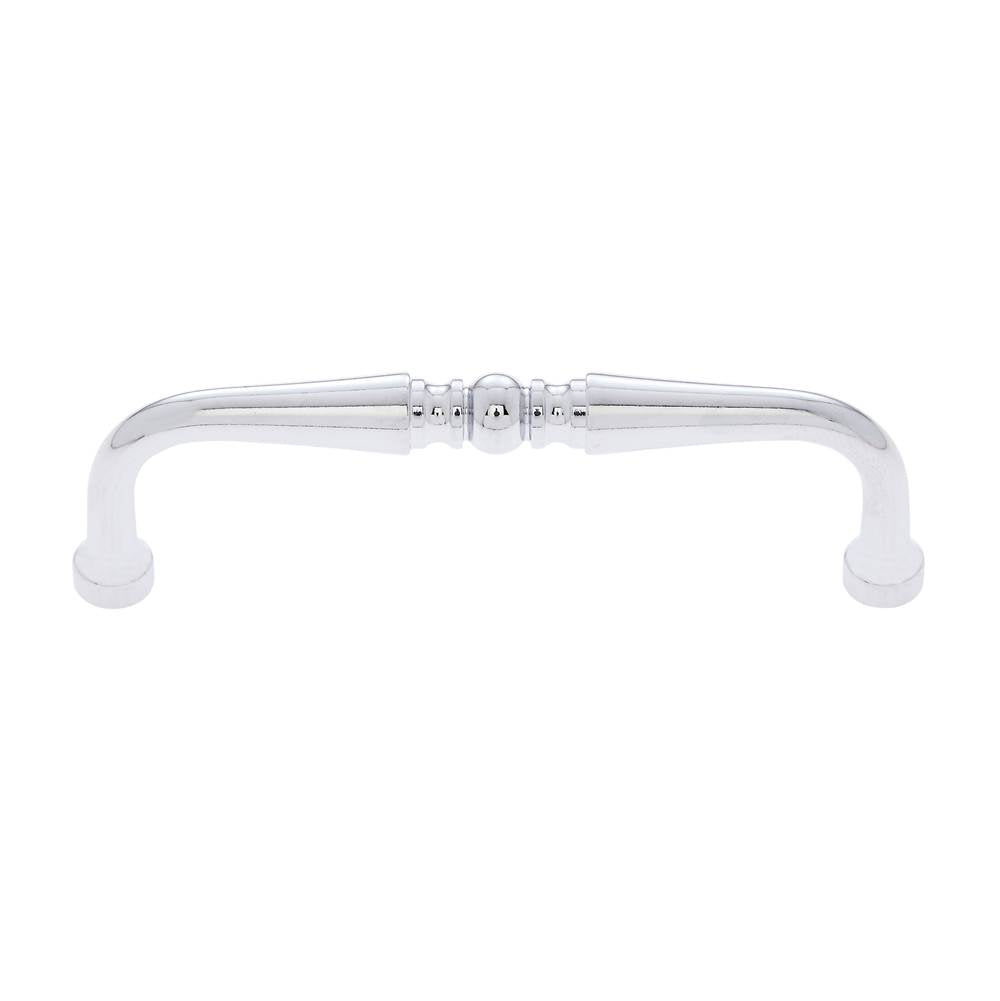 JVJ Hardware - Classic Collection Polished Chrome Finish 3-1/2'' c/c Colonial Pull, Composition Solid Brass - Polished Chrome