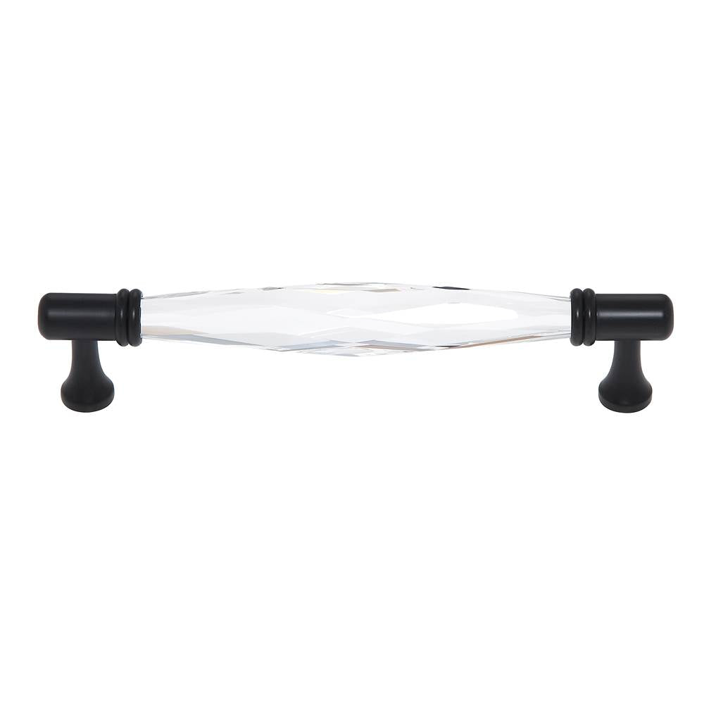 JVJ Hardware - Pure Elegance Collection Oil Rubbed Bronze Finish 160 mm c/c Faceted 31 percent Leaded Crystal Pull, Composition Leaded Crystal and Solid Brass - Oil Rubbed Bronze