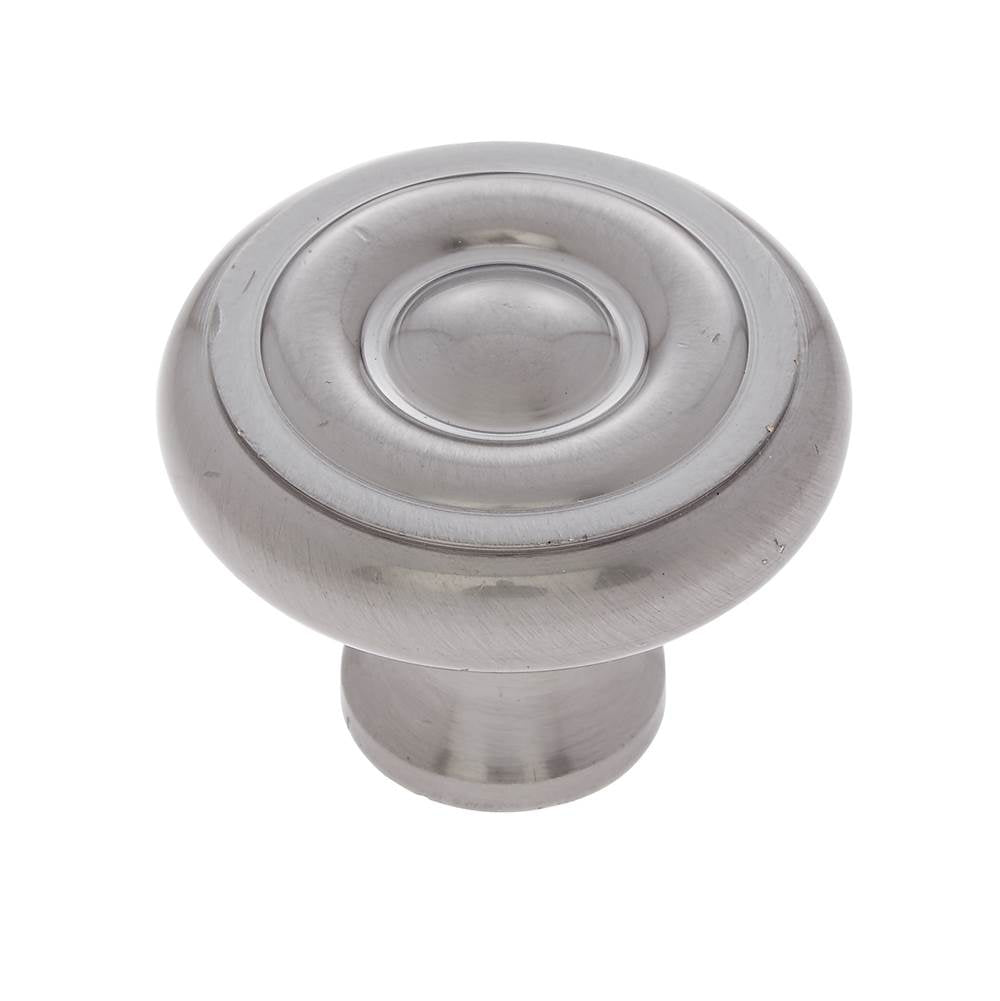 JVJ Hardware - Classic Collection Satin Nickel Finish 1-1/2'' Georgian Knob, Composition Solid Brass - Satin Nickel