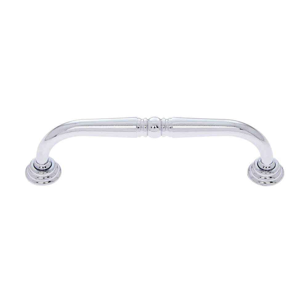 JVJ Hardware - Colonial Collection Polished Chrome Finish 96 mm c/c Colonial Pull with Rosettes, Composition Zamac - Polished Chrome