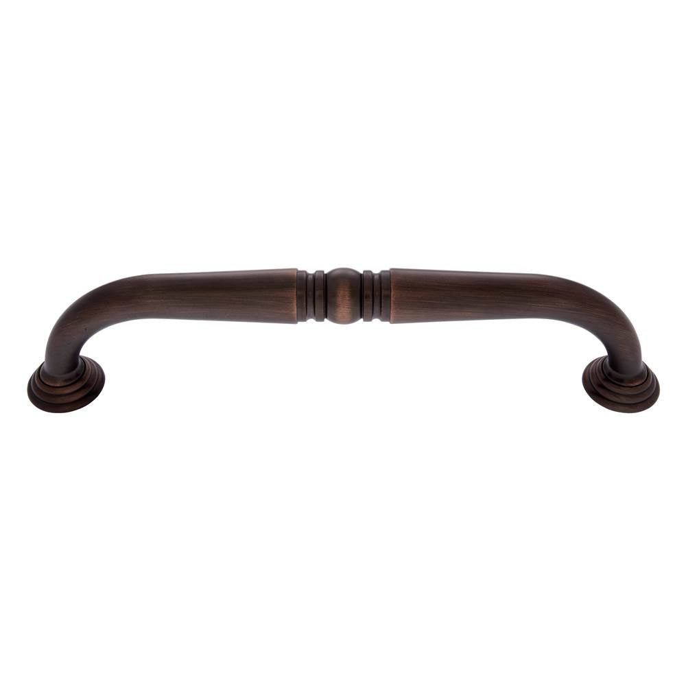 JVJ Hardware - Colonial Collection Old World Bronze Finish 12'' c/c Colonial Refrigerator Pull with Rosettes, Composition Zamac - Old World Bronze