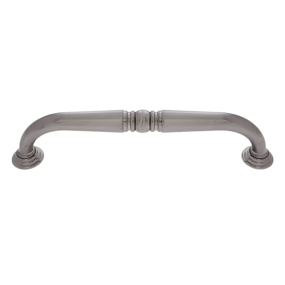 JVJ Hardware - Colonial Collection Satin Nickel Finish 12'' c/c Colonial Refrigerator Pull with Rosettes, Composition Zamac - Satin Nickel