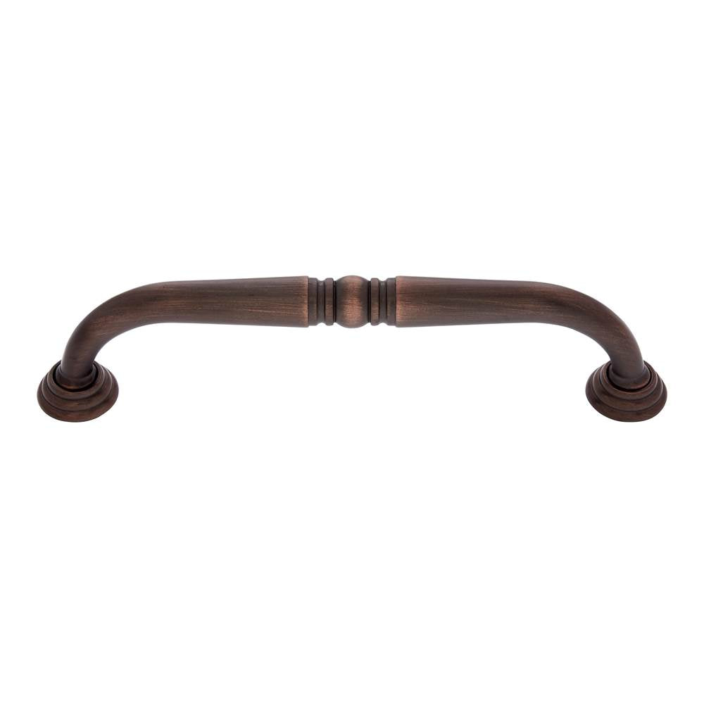 JVJ Hardware - Colonial Collection Old World Bronze Finish 6'' c/c Colonial Refrigerator Pull with Rosettes, Composition Zamac - Old World Bronze