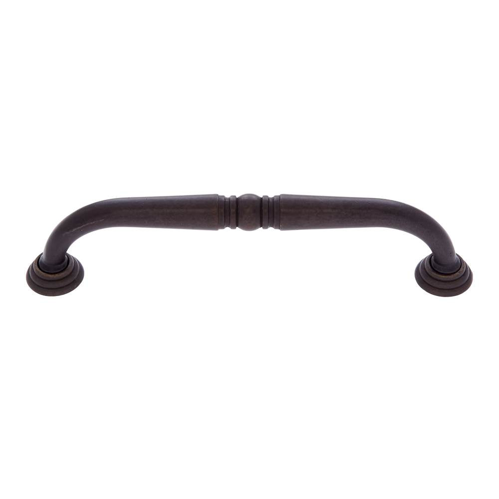 JVJ Hardware - Colonial Collection Oil Rubbed Bronze Finish 6'' c/c Colonial Refrigerator Pull with Rosettes, Composition Zamac - Oil Rubbed Bronze