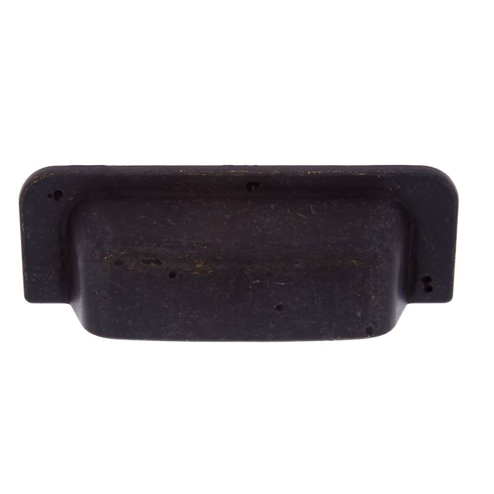 JVJ Hardware - Bedrock Collection Rustic Bronze 96 mm Rustic Square Cup Pull, Composition Zamac - Rustic Bronze