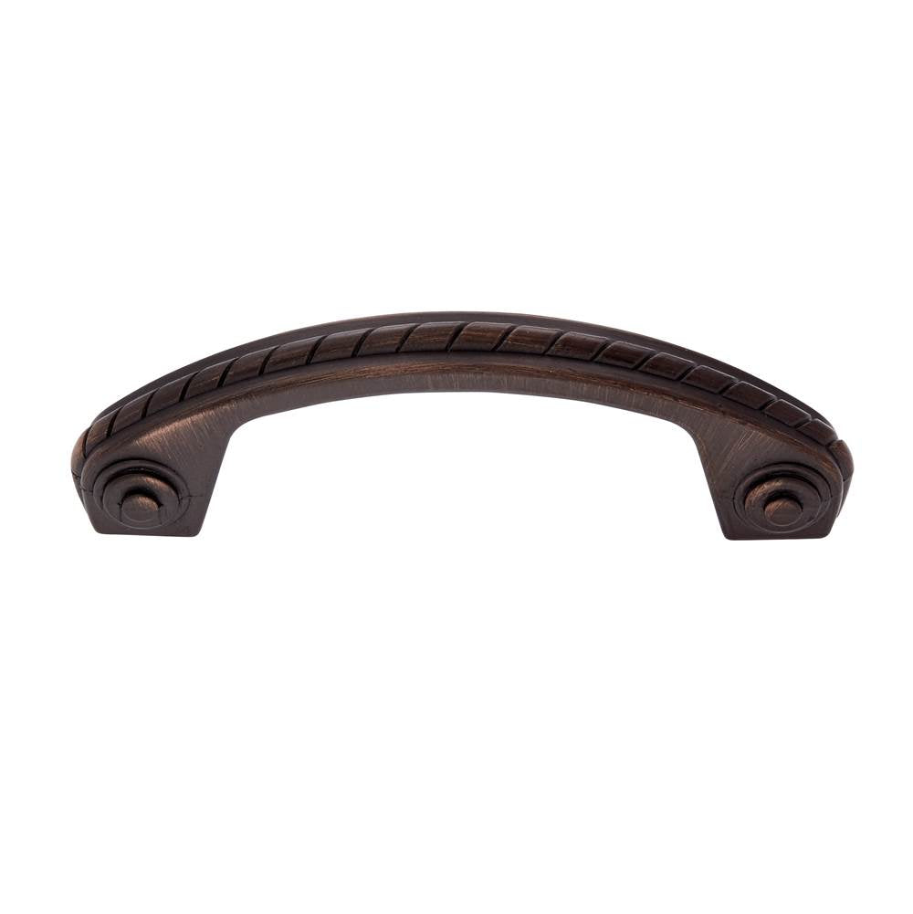 JVJ Hardware - Vintage Collection Old World Bronze Finish 3'' c/c (3-11/16'' OA) English Rope Pull, Composition Zamac - Old World Bronze