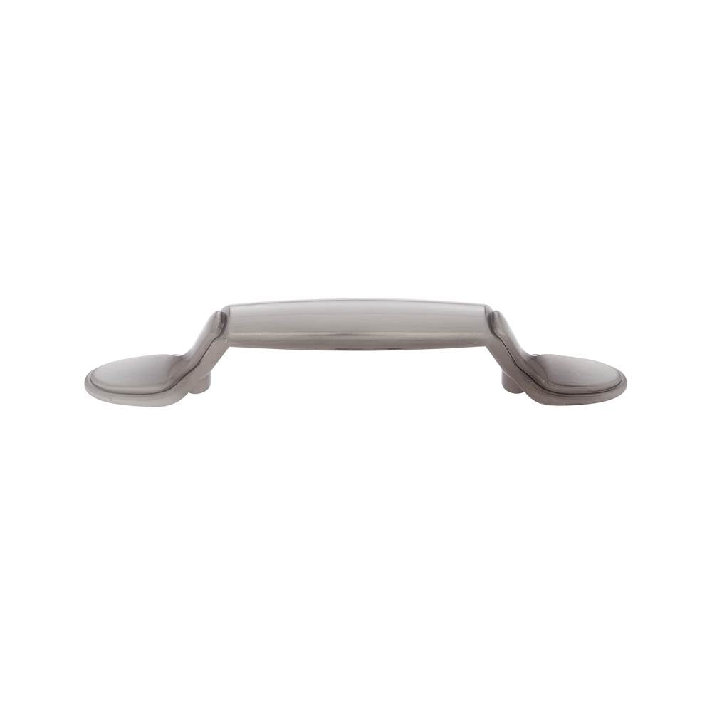 JVJ Hardware - Vintage Collection Satin Nickel Finish 3'' c/c (5-3/4'' OA) Oval Footed Pull w/Step, Composition Zamac - Satin Nickel