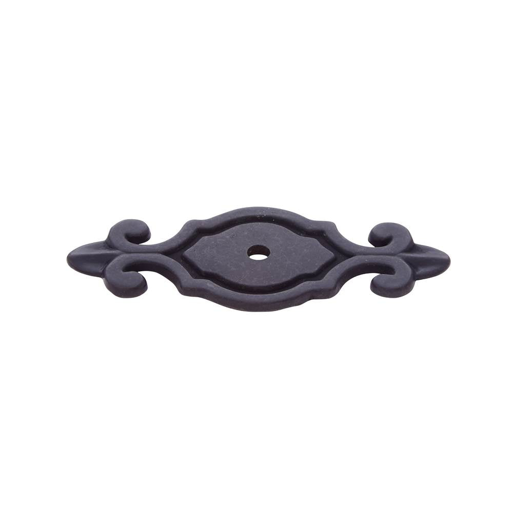JVJ Hardware - Classic Collection Oil Rubbed Bronze Finish 3'' Deco Back Plate for Knob, Composition Zamac - Oil Rubbed Bronze