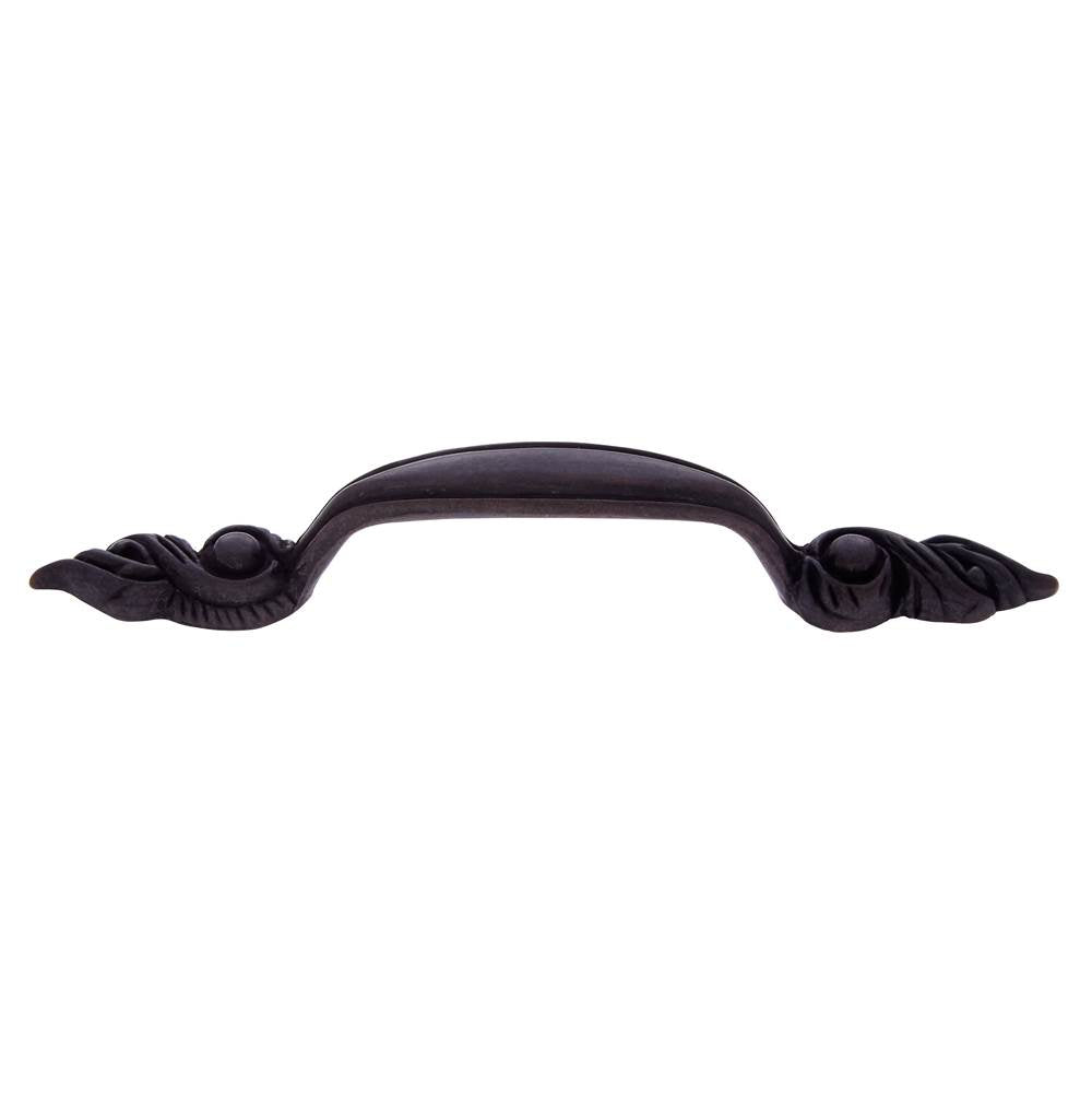 JVJ Hardware - Vintage Collection Oil Rubbed Bronze Finish 96 mm c/c (6-1/4'' OA) Leaf Pull, Composition Zamac - Oil Rubbed Bronze