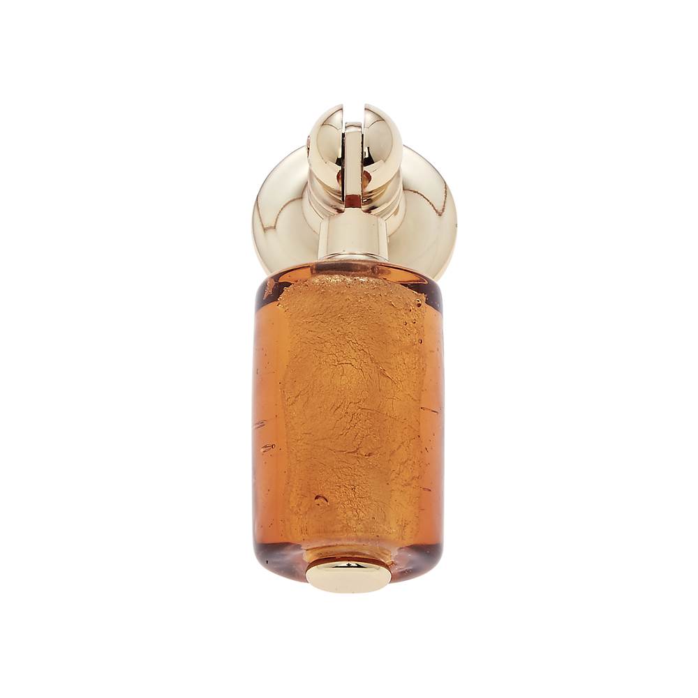 JVJ Hardware - Murano Collection 24K Gold Plated Finish 30 mm Gold Pendant Drop Pull, Composition Glass and Solid Brass - 24k Gold