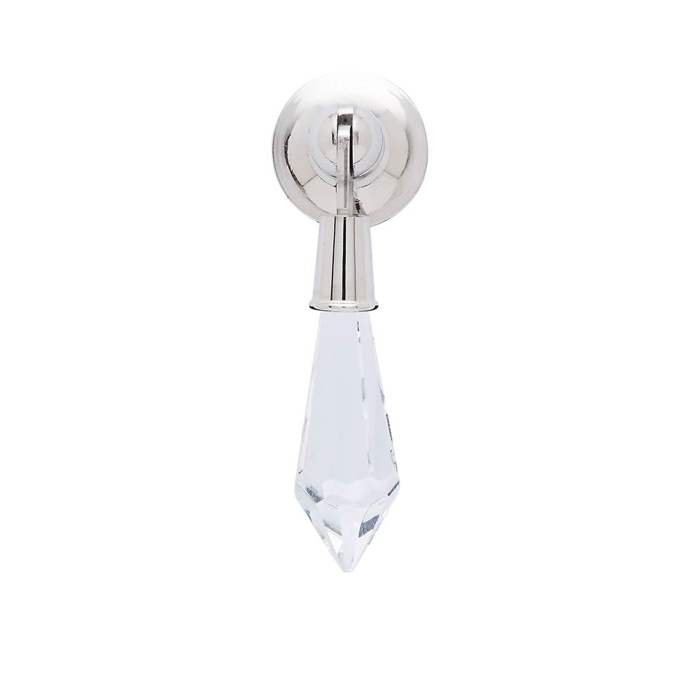 JVJ Hardware - Pure Elegance Collection Polished Nickel Finish 31 percent Leaded Crystal Tapered 2-3/4'' Baguette Pendant Pull - Polished Nickel