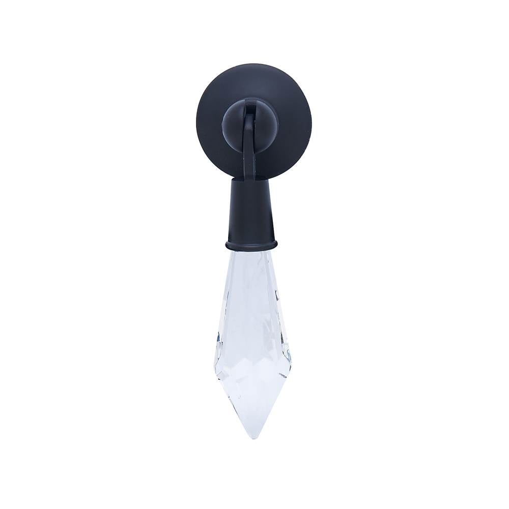 JVJ Hardware - Pure Elegance Collection Oil Rubbed Bronze Finish 31 percent Leaded Crystal Tapered 2-3/4'' Baguette Pendant Pull - Oil Rubbed Bronze