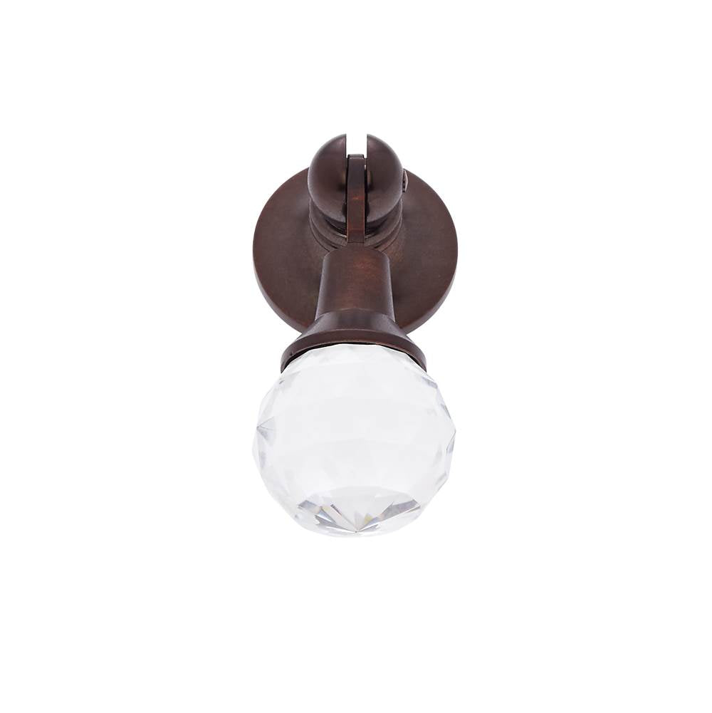 JVJ Hardware - Pure Elegance Collection Old World Bronze Finish 31 percent Leaded Crystal 2'' Old European Cut Pendant Pull - Old World Bronze