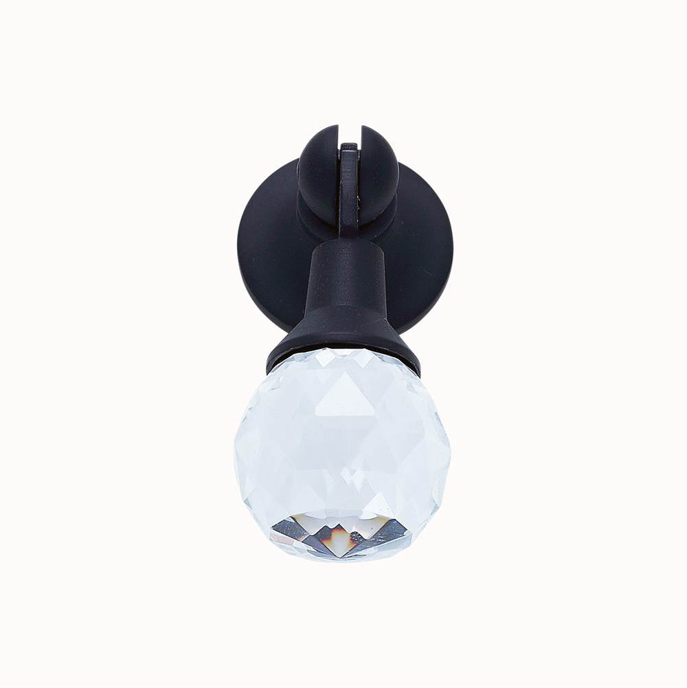 JVJ Hardware - Pure Elegance Collection Oil Rubbed Bronze Finish 31 percent Leaded Crystal 2'' Old European Cut Pendant Pull - Oil Rubbed Bronze