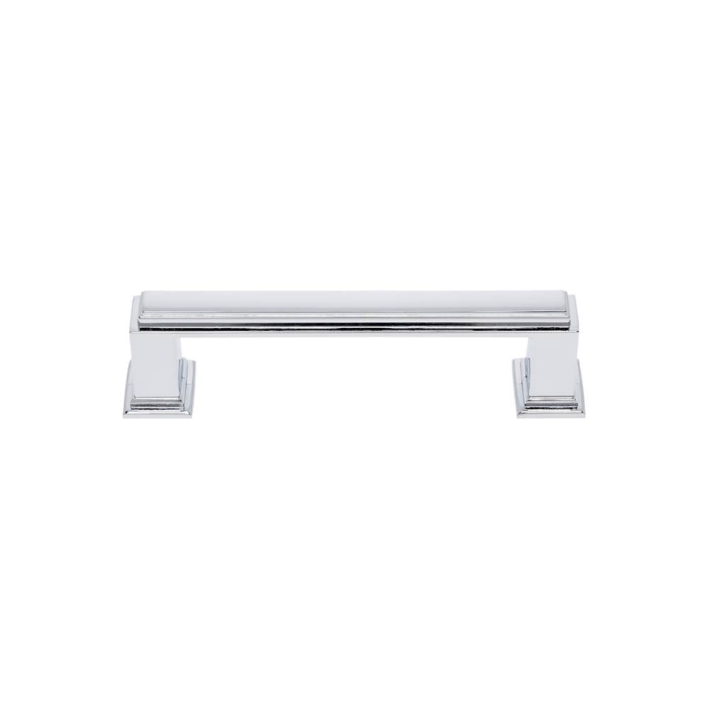 JVJ Hardware - Marquee Collection Polished Chrome Finish 96 mm c/c Transitional Pull, Composition Zamac - Polished Chrome