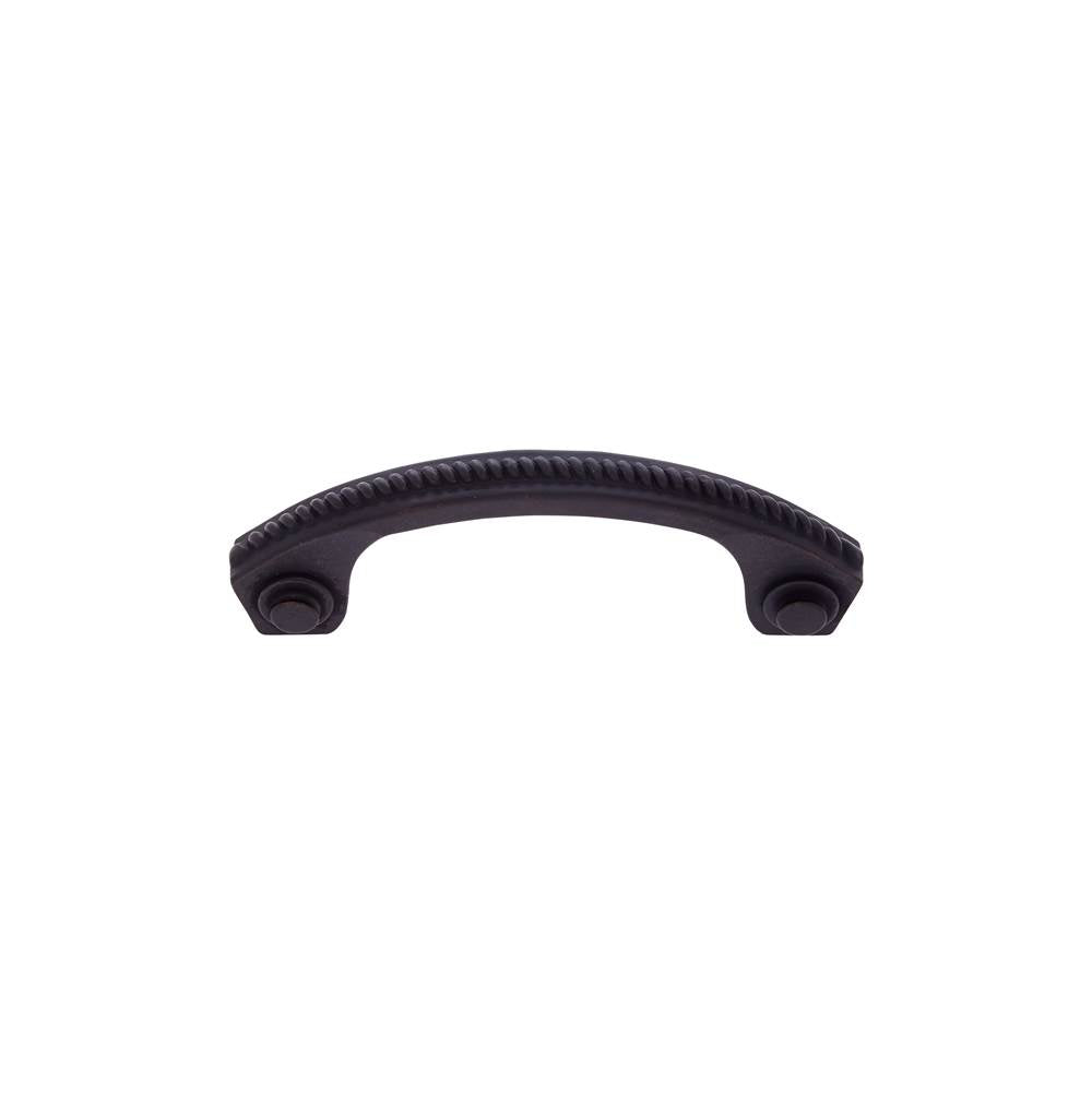 JVJ Hardware - Classic Collection Oil Rubbed Bronze Finish 3'' c/c Rope Pull, Composition Solid Brass - Oil Rubbed Bronze