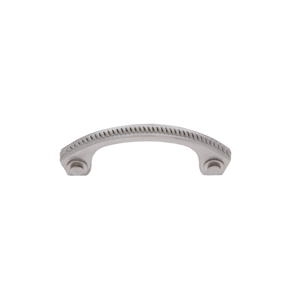 JVJ Hardware - Classic Collection Satin Nickel Finish 3'' c/c Rope Pull, Composition Solid Brass - Satin Nickel