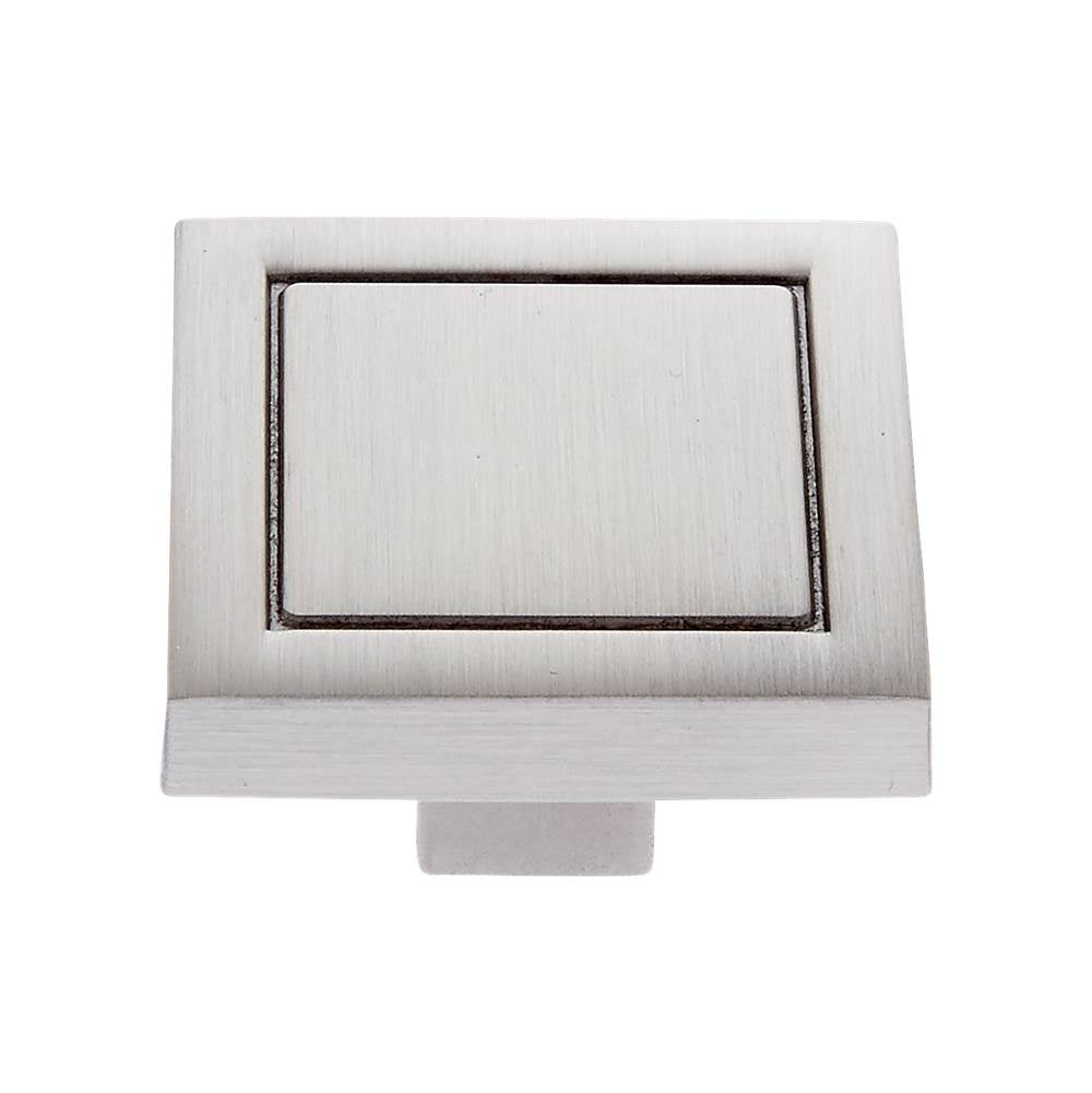 JVJ Hardware - Minimalista Collection Satin Nickel Finish 32 mm Square Knob, Composition Zamac - Satin Nickel