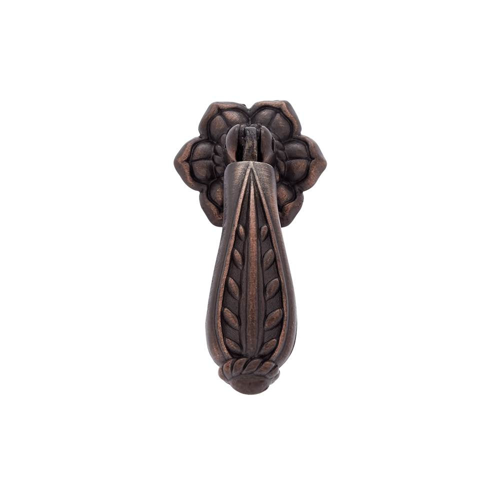 JVJ Hardware - Vintage Collection Old World Bronze Finish 2-1/2'' Pendant Pull w/Back Plate, Composition Zamac - Old World Bronze