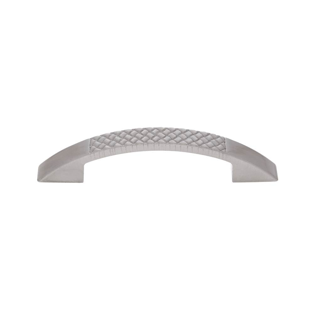 JVJ Hardware - Vintage Collection Satin Nickel Finish Pull 96 mm c/c (5-1/8'' OA) Crisscross Pull, Composition Zamac - Satin Nickel
