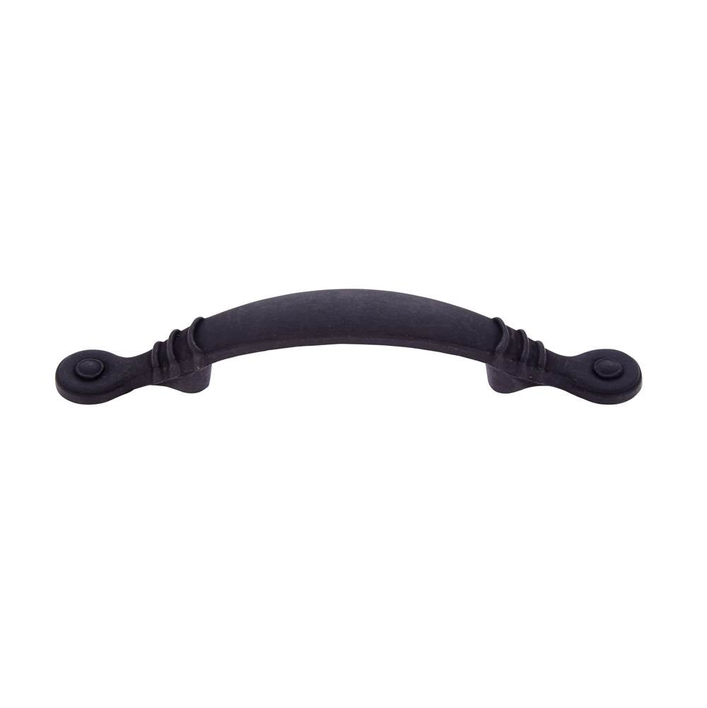 JVJ Hardware - Vintage Collection Oil Rubbed Bronze Finish 3'' c/c (5-1/2'' OA) Footed Pull w/Circles, Composition Zamac - Oil Rubbed Bronze