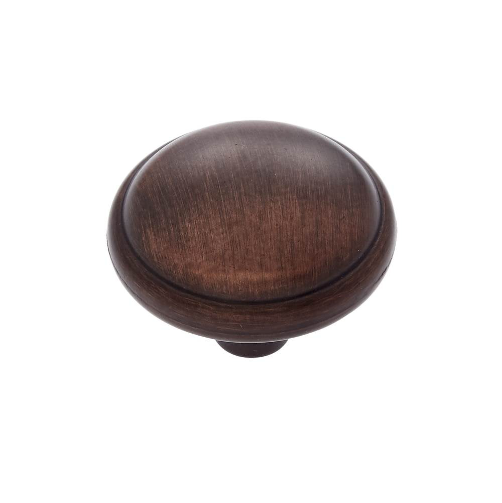 JVJ Hardware - Vintage Collection Old World Bronze 1-3/8'' Smooth Knob, Composition Zamac - Old World Bronze