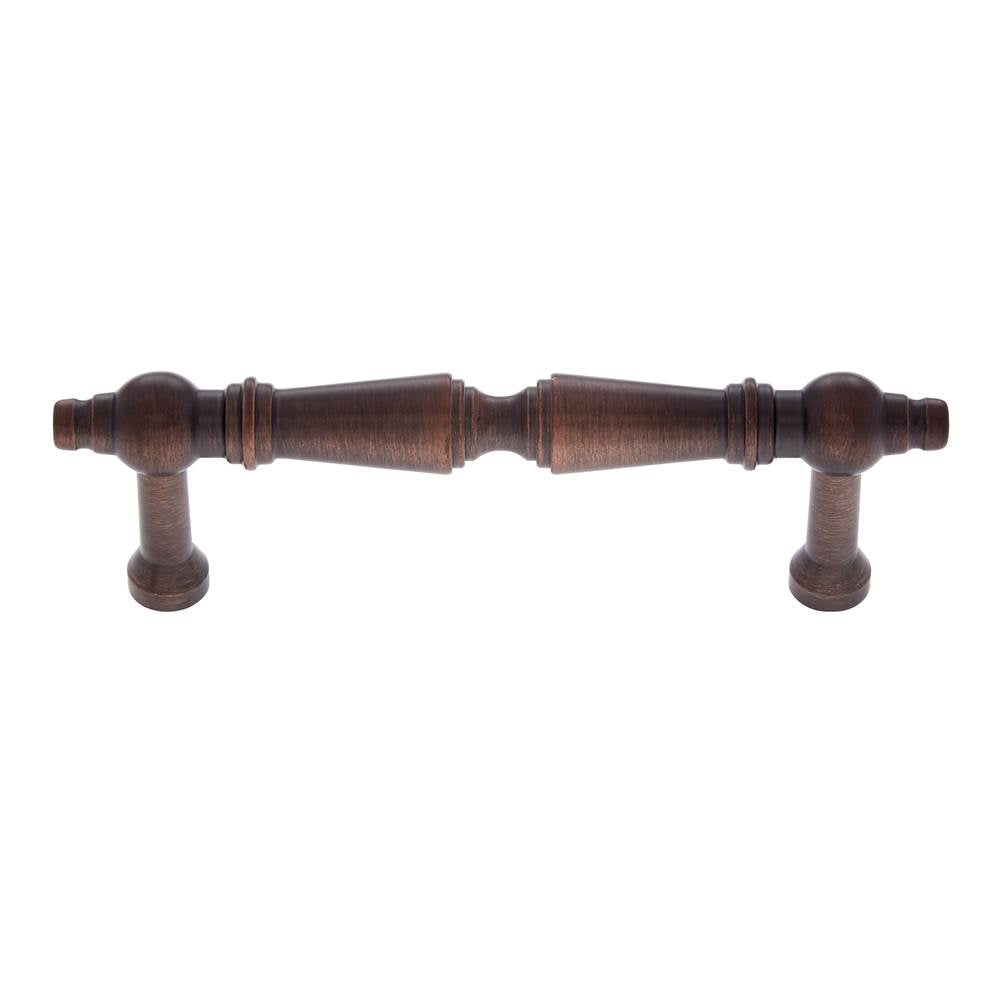 JVJ Hardware - Classic Collection Old World Bronze Finish 3'' c/c Pull, Composition Solid Brass - Old World Bronze