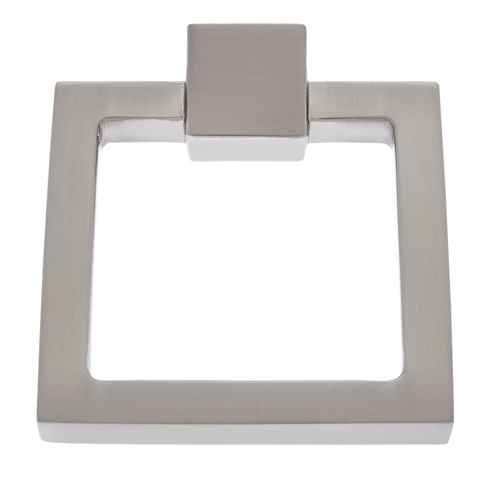 JVJ Hardware - Sterling Collection Satin Nickel Finish 80 mm Square Ring Pull, Composition Solid Brass - Satin Nickel