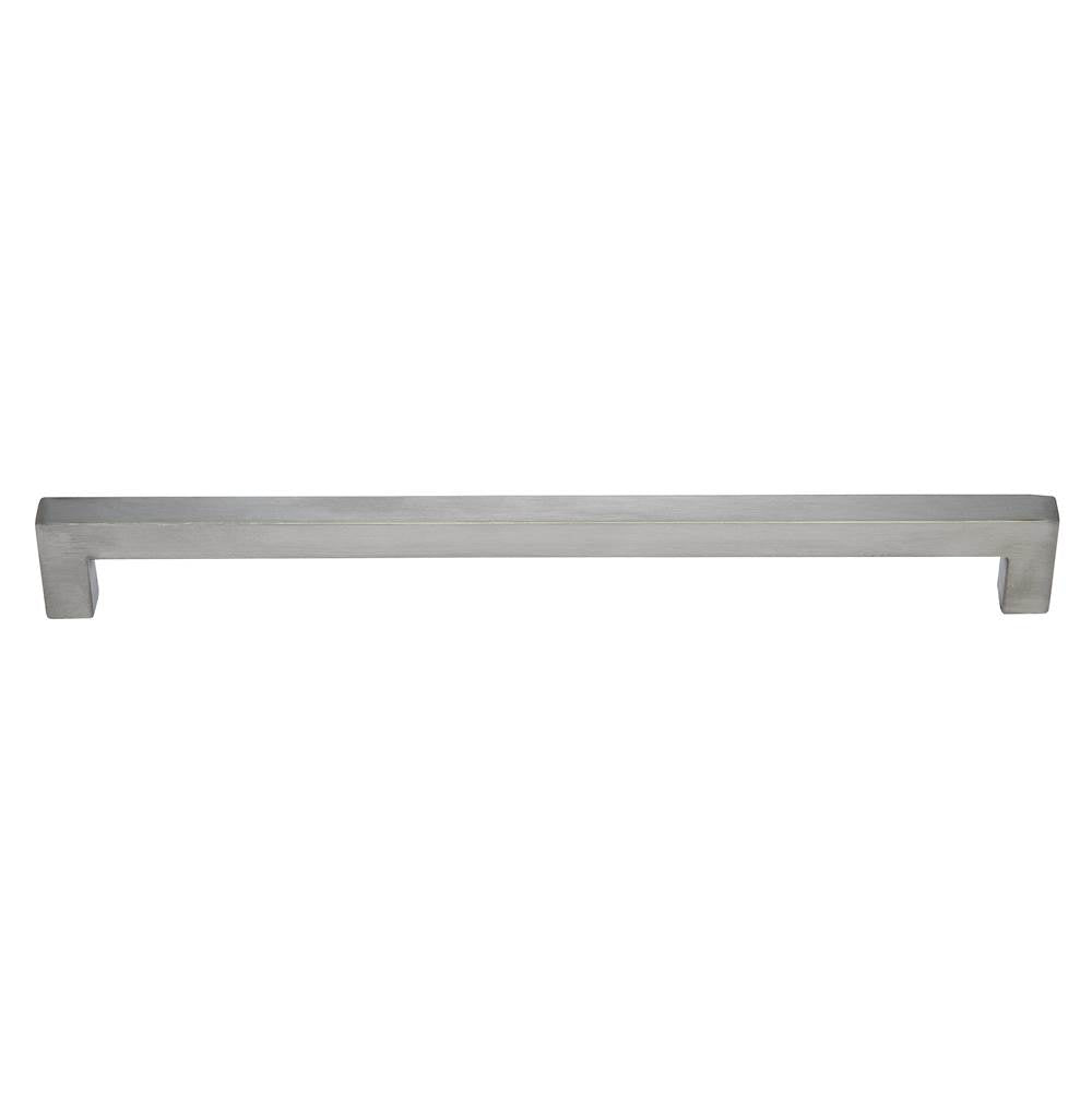 JVJ Hardware - Palermo II Collection Stainless Steel Finish 304 mm (11- 15/16'') c/c Squared Thick Bar Pull w/ Posts At End, Composition Stainless Steel - Stainless Steel