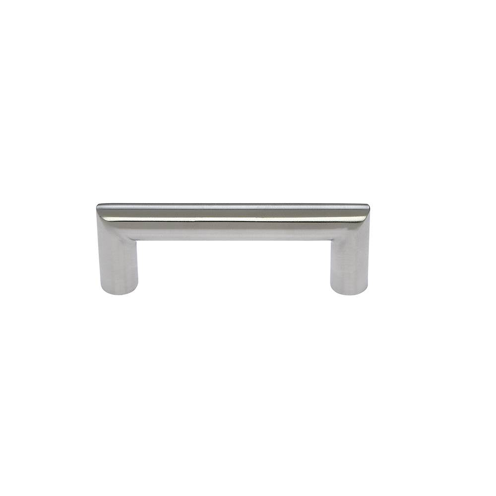 JVJ Hardware - Palermo II Collection Stainless Steel Finish 96 mm c/c Rounded Thick Bar Pull w/ Posts At End, Composition Stainless Steel (15 mm diameter) - Stainless Steel