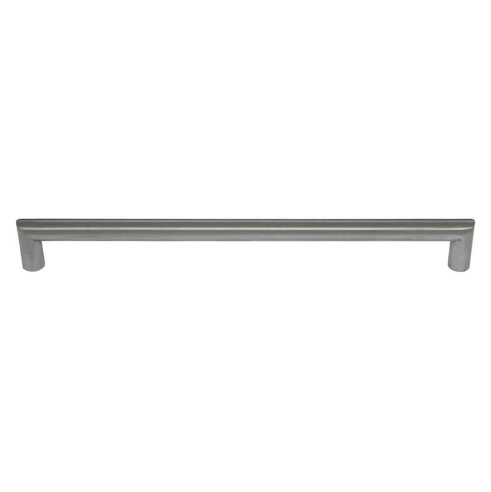 JVJ Hardware - Palermo II Collection Stainless Steel Finish 12'' (304.8mm) c/c Rounded Thick Bar Pull w/ Posts At End, Composition Stainless Steel (15 mm diameter) - Stainless Steel