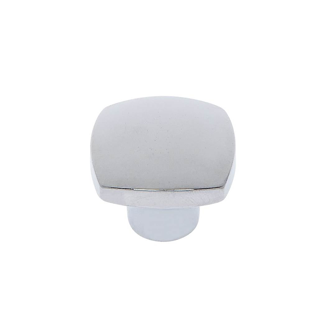 JVJ Hardware - Teres Collection Polished Chrome Finish 30 mm Square Knob With Rounded Edges, Composition Zamac - Polished Chrome