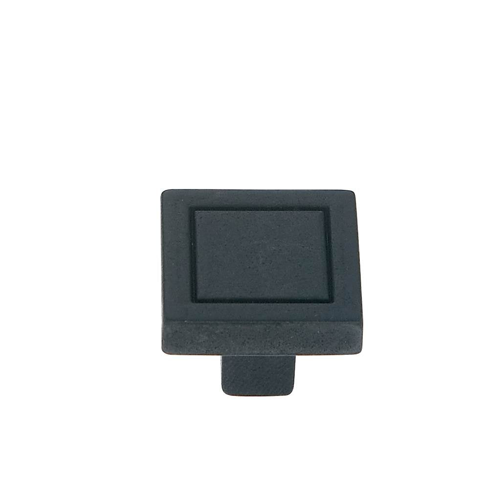 JVJ Hardware - Minimalista Collection Oil Rubbed Bronze Finish 24 mm Square Knob, Composition Zamac - Oil Rubbed Bronze