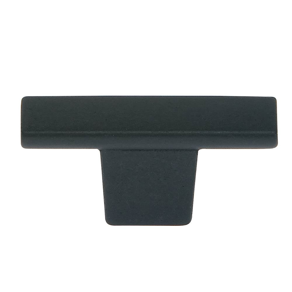 JVJ Hardware - Minimalista Collection Oil Rubbed Bronze Finish 52 mm X 12 mm Squared ''T'' Knob, Composition Zamac - Oil Rubbed Bronze