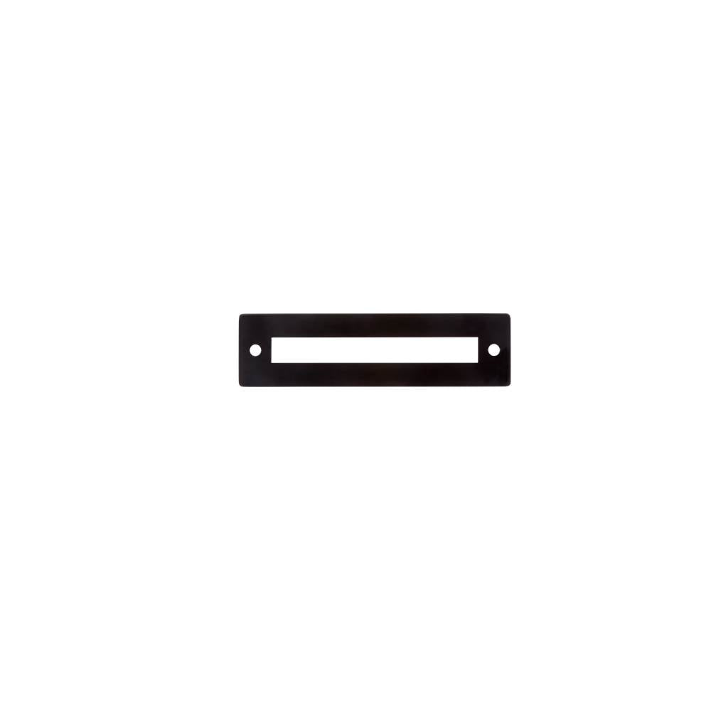 JVJ Hardware - Modplate Collection Matte Black Finish 96 mm c/c Squared Backplate, Composition Zamac