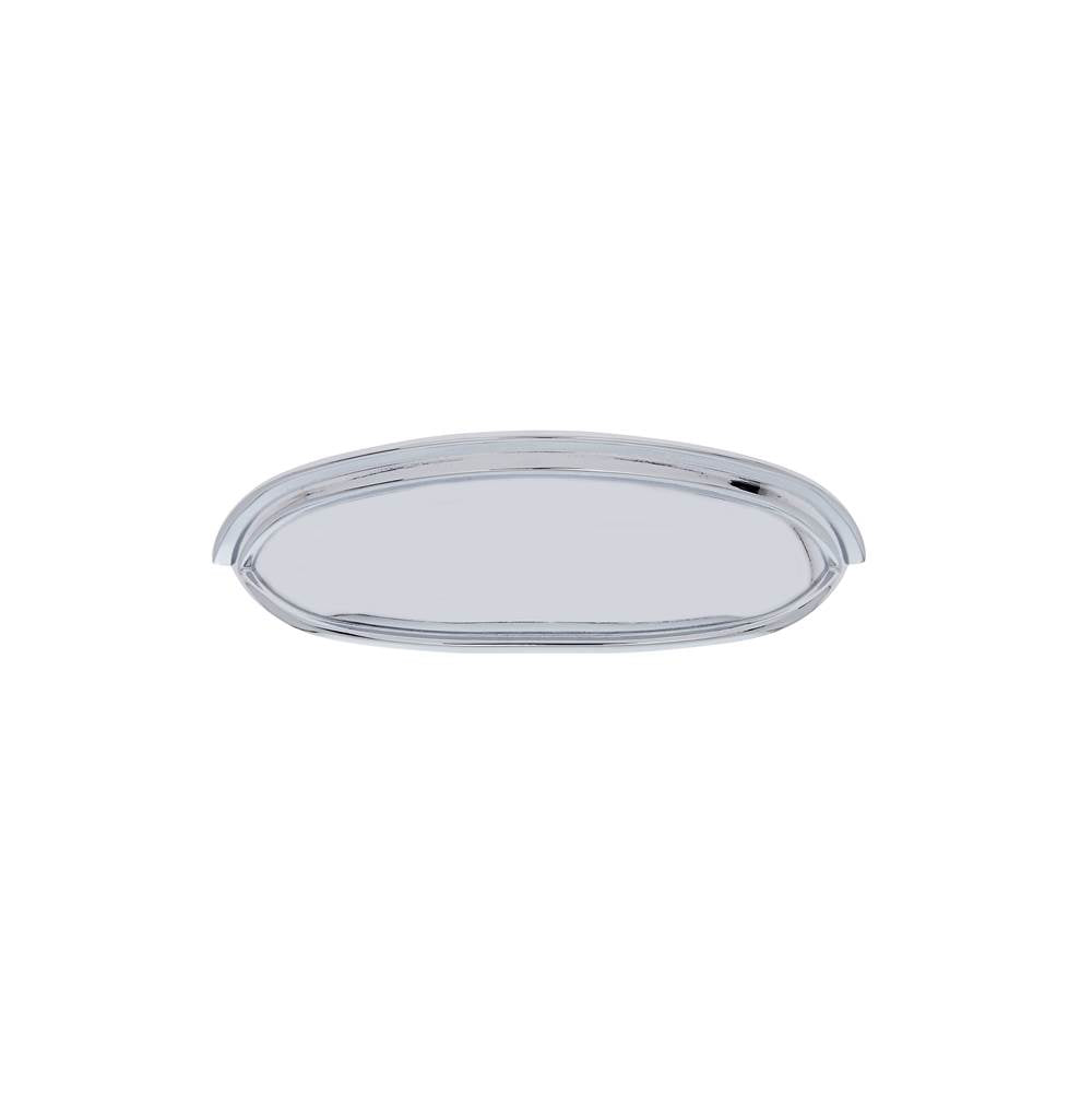 JVJ Hardware - Vintage Collection Chrome Finish 4'' c/c Cup Pull w/Step, Composition Zamac - Polished Chrome
