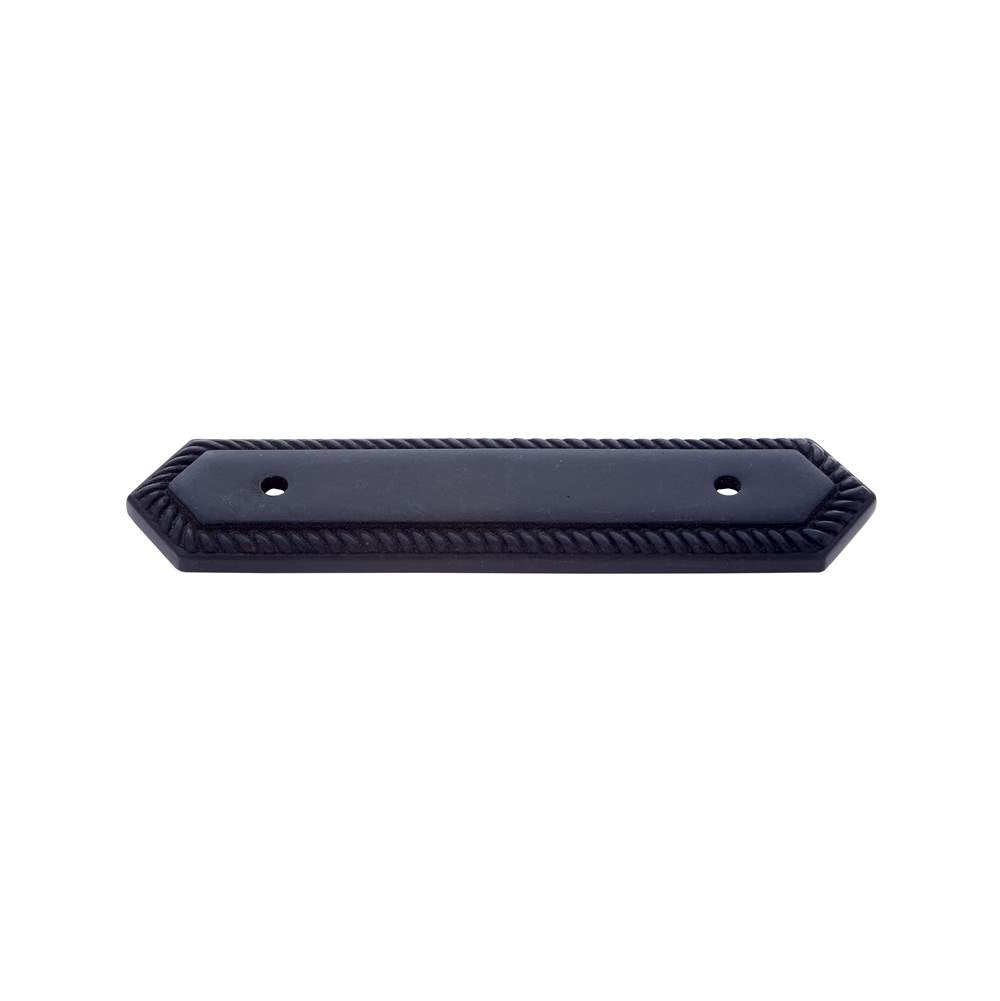 JVJ Hardware - Classic Collection Oil Rubbed Bronze Finish 3'' c/c Rope Back Plate, Composition Solid Brass - Oil Rubbed Bronze