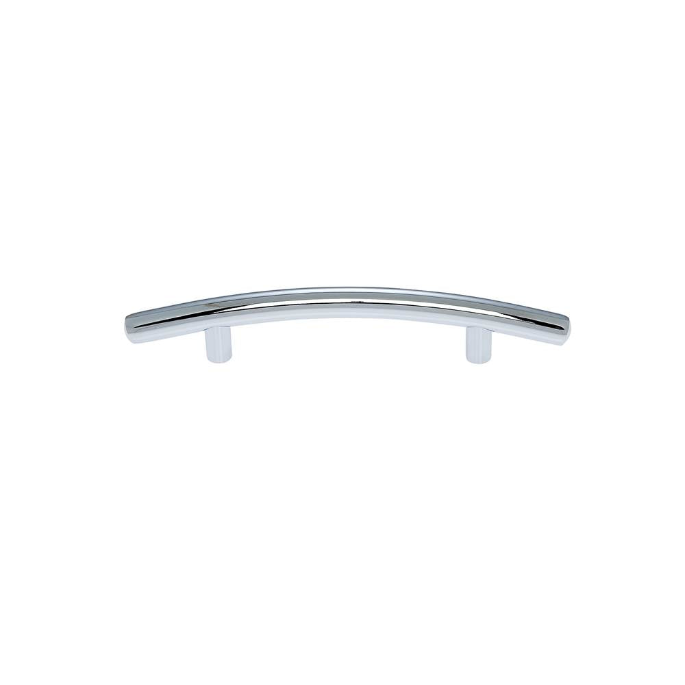 JVJ Hardware - Aster Collection Polished Chrome Finish 96 mm c/c Round Bowed Contemporary Pull, Composition Steel - Polished Chrome