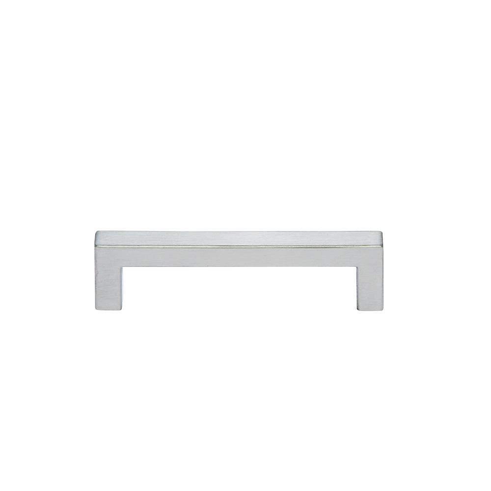 JVJ Hardware - Palermo II Collection Stainless Steel Finish 96 mm c/c (106mm OA) Squared Thin Bar Pull with Posts at End, Composition Stainless Steel (H 35 mm) - Stainless Steel