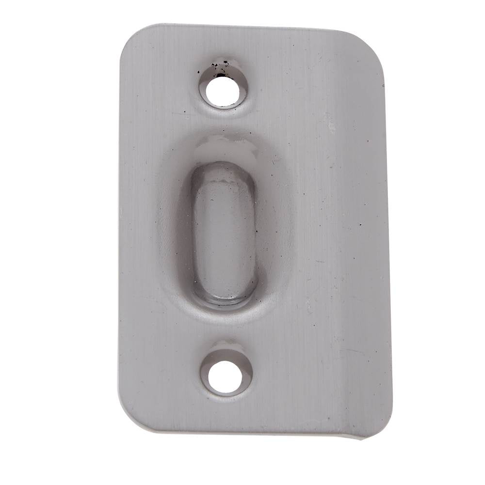 JVJ Hardware - Satin Nickel Finish 1-3/16'' X 2-1/4'' Strike Plate w/Screws (Poly-Bagged), Composition Steel - Satin Nickel