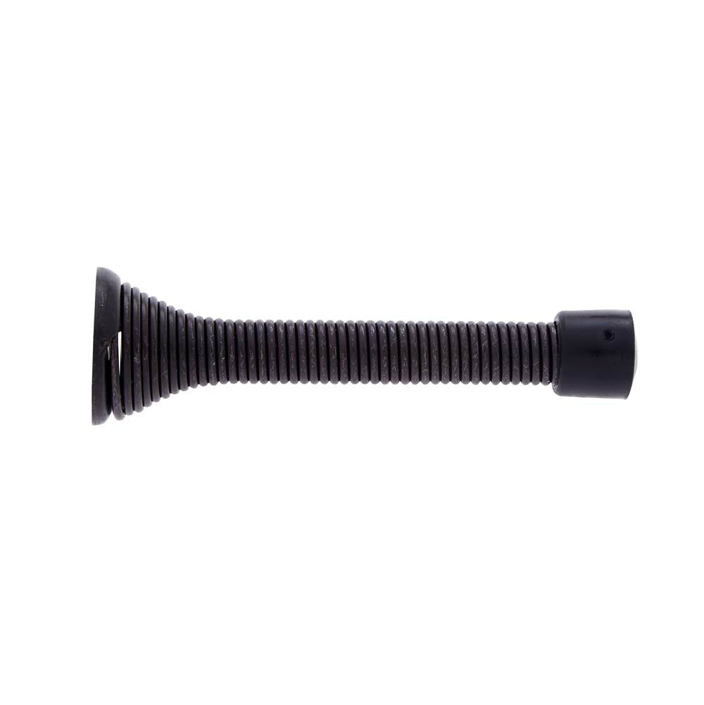 JVJ Hardware - Oil Rubbed Bronze Finish 3-1/8'' Heavy Duty Spring Door Stop, Composition Zamac - Oil Rubbed Bronze