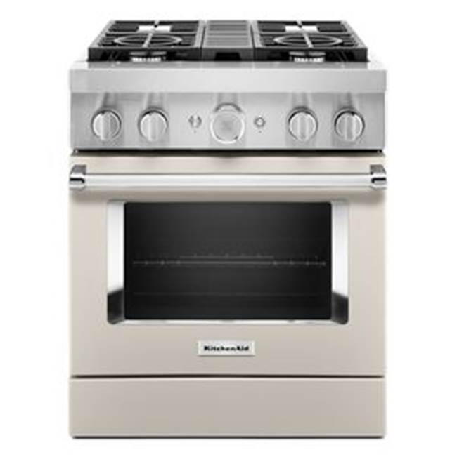 Kitchen Aid - 30'' Dual Fuel Commercial Style Range - Milkshake