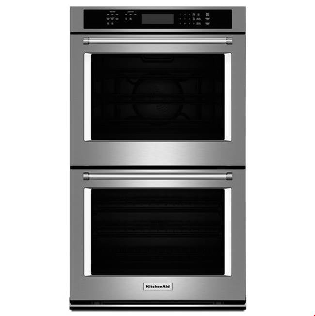 Kitchen Aid - 30 in. Self-Cleaning Convection Built-In Electric Double Oven - Stainless Steel