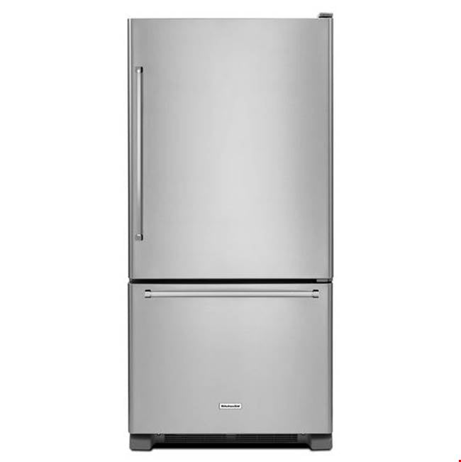 Kitchen Aid - 22 cu.ft. Standard-Depth Bottom-Freezer Refrigerator - Stainless Steel
