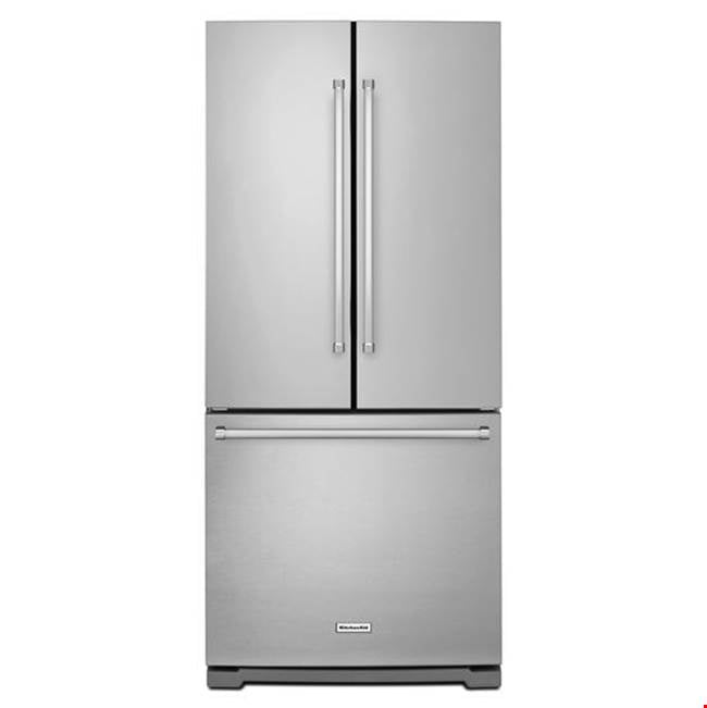Kitchen Aid - 20 cu.ft. No Frost External Dispense FrenchDoor Bottom-Freezer Refrigerator - Stainless Steel