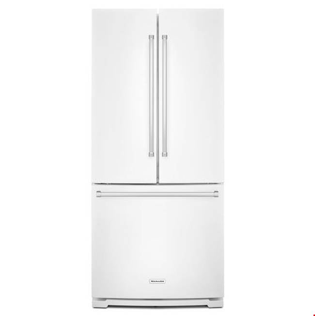 Kitchen Aid - 20 cu.ft. No Frost External Dispense FrenchDoor Bottom-Freezer Refrigerator - White