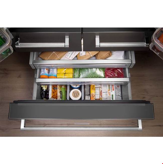 36 in. Wide No Frost External Dispense French Door BottomFrz Refrigerator