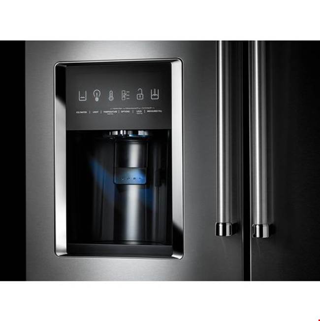36 in. Wide No Frost External Dispense French Door BottomFrz Refrigerator